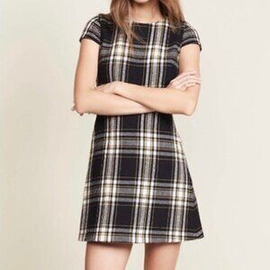 Alice + Olivia Plaid Cap Sleeve Mini Dress (NWT)